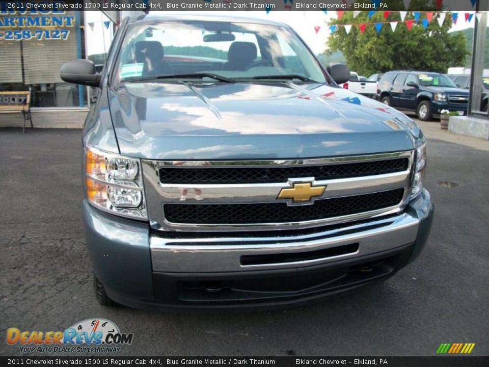 2011 Chevrolet Silverado 1500 LS Regular Cab 4x4 Blue Granite Metallic / Dark Titanium Photo #3