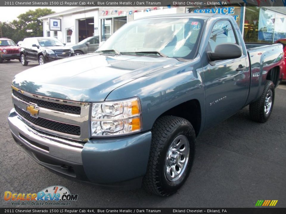 2011 Chevrolet Silverado 1500 LS Regular Cab 4x4 Blue Granite Metallic / Dark Titanium Photo #4