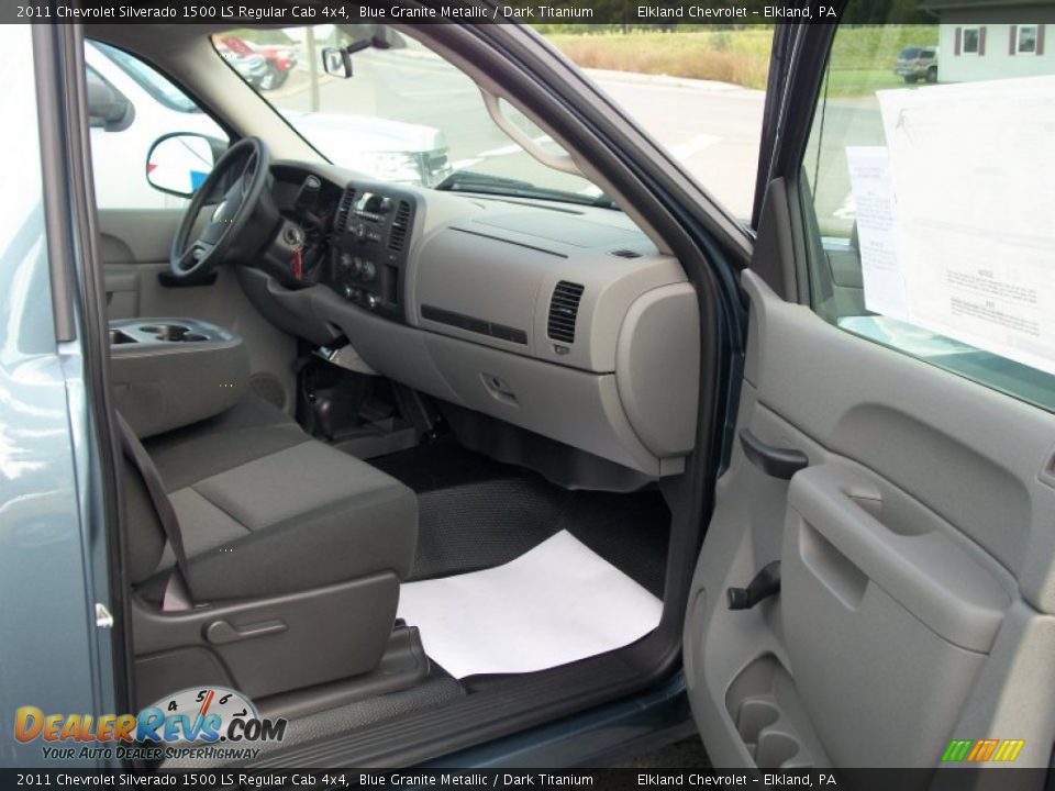 2011 Chevrolet Silverado 1500 LS Regular Cab 4x4 Blue Granite Metallic / Dark Titanium Photo #16