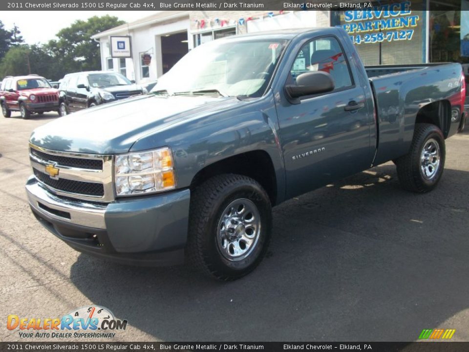 2011 Chevrolet Silverado 1500 LS Regular Cab 4x4 Blue Granite Metallic / Dark Titanium Photo #21