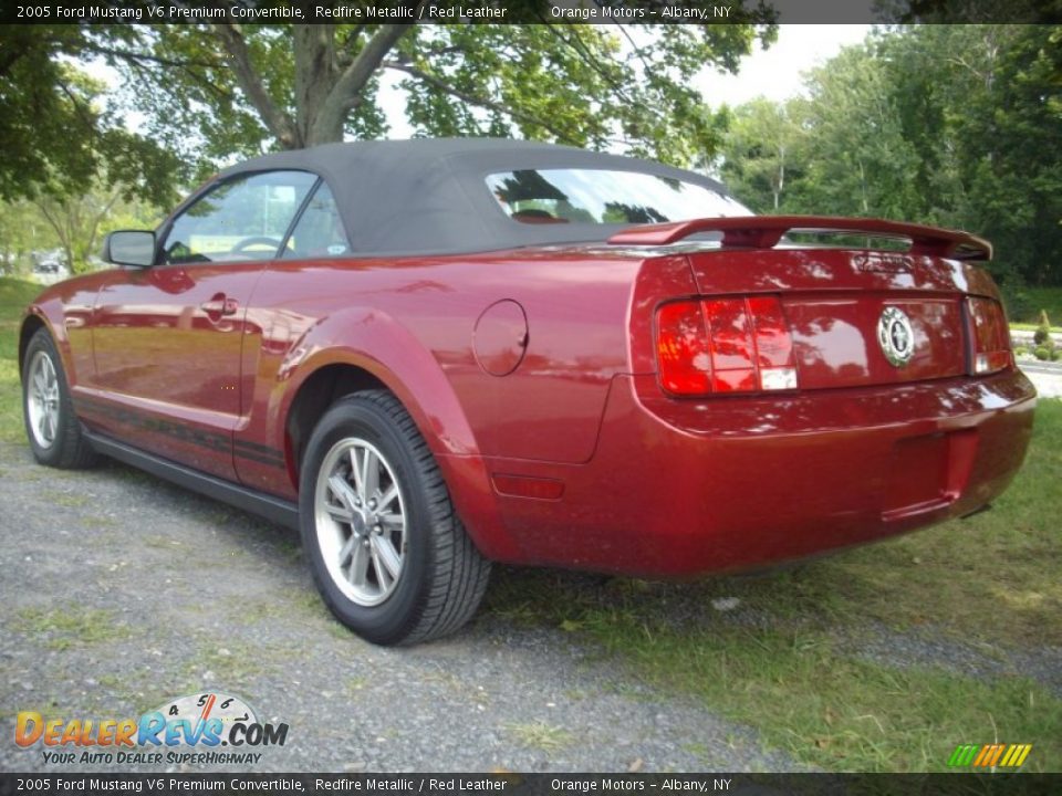 2005 Ford Mustang V6 Premium Convertible Redfire Metallic / Red Leather Photo #3