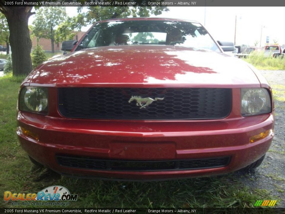 2005 Ford Mustang V6 Premium Convertible Redfire Metallic / Red Leather Photo #4