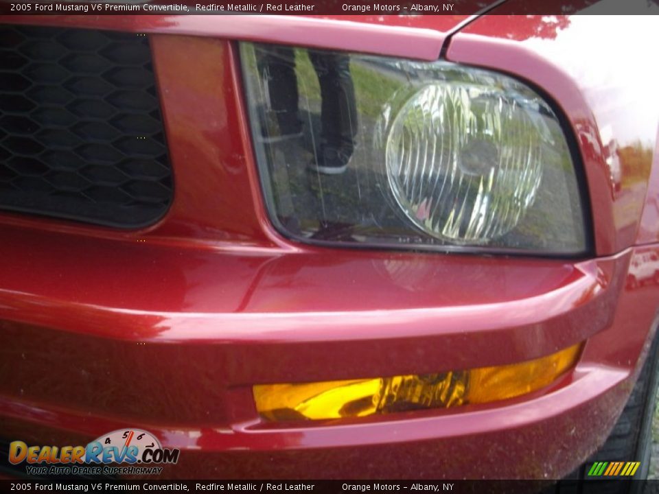 2005 Ford Mustang V6 Premium Convertible Redfire Metallic / Red Leather Photo #6