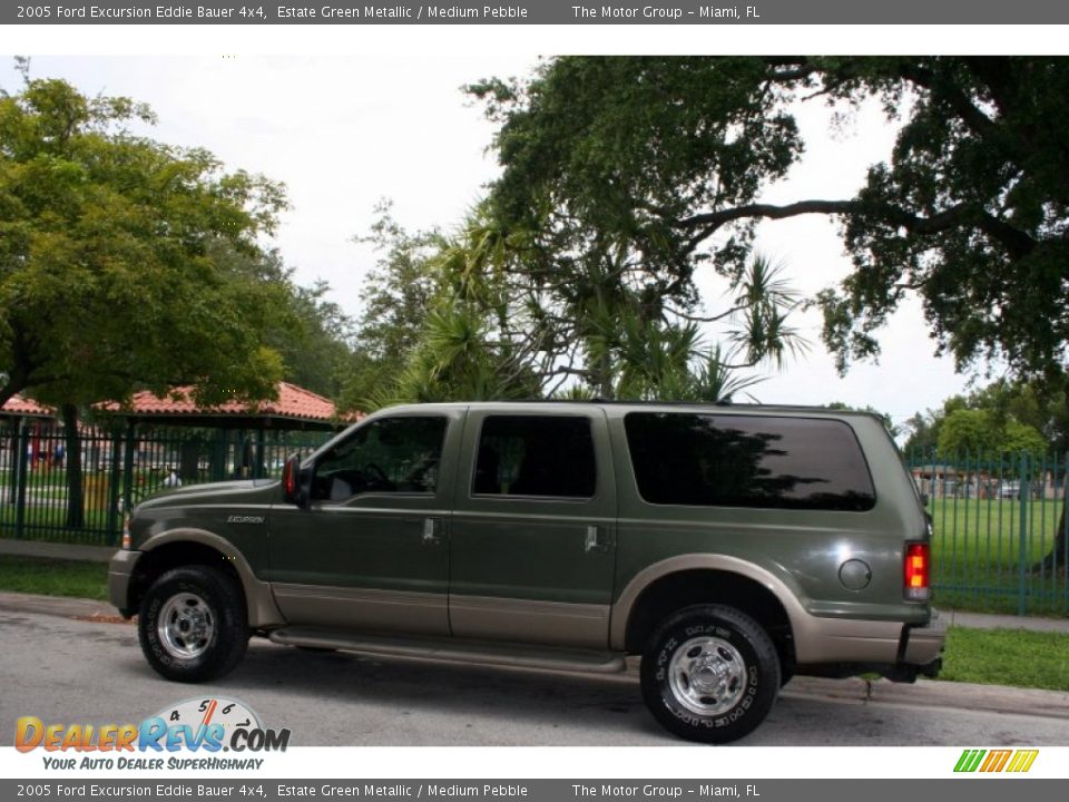 2005 Ford Excursion Eddie Bauer 4x4 Estate Green Metallic / Medium Pebble Photo #4