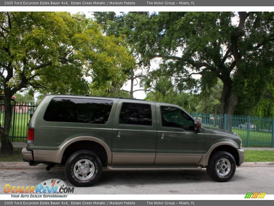 2005 Ford Excursion Eddie Bauer 4x4 Estate Green Metallic / Medium Pebble Photo #9