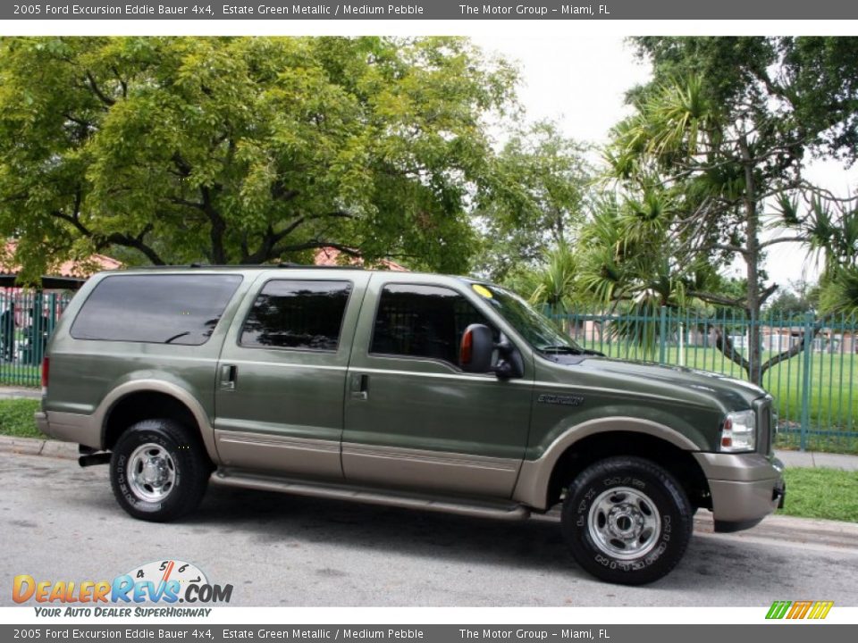 2005 Ford Excursion Eddie Bauer 4x4 Estate Green Metallic / Medium Pebble Photo #11