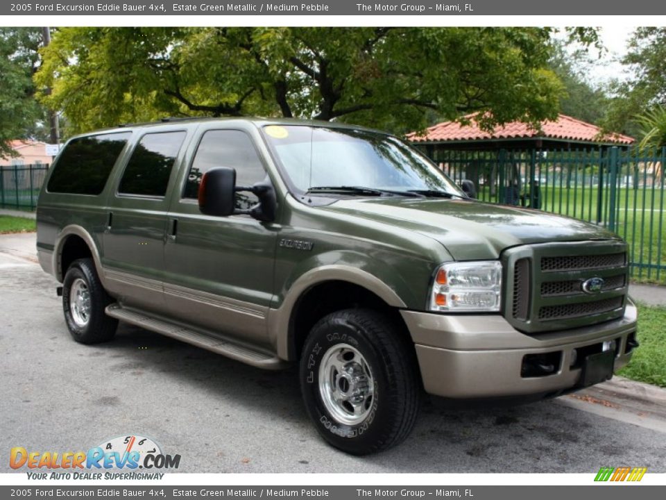 2005 Ford Excursion Eddie Bauer 4x4 Estate Green Metallic / Medium Pebble Photo #14