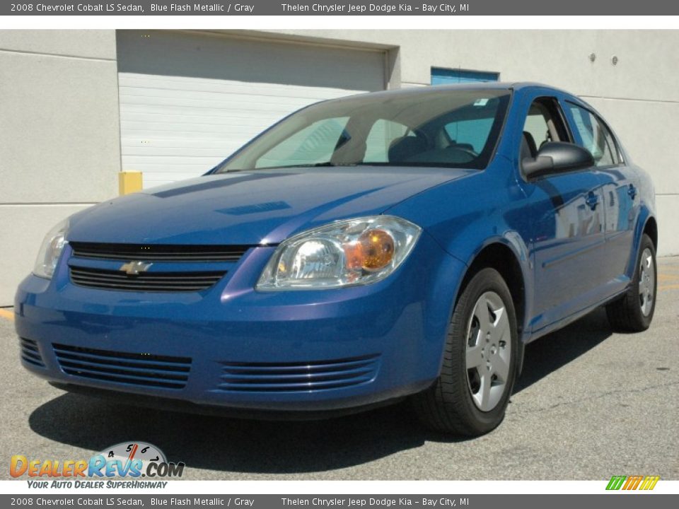 2008 Chevrolet Cobalt LS Sedan Blue Flash Metallic / Gray Photo #3