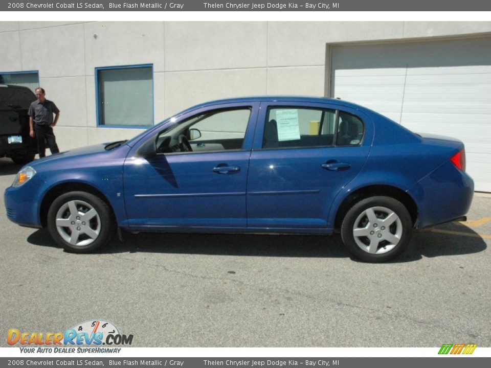 2008 Chevrolet Cobalt LS Sedan Blue Flash Metallic / Gray Photo #9