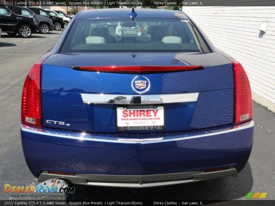 2012 Cadillac CTS 4 3.0 AWD Sedan Opulent Blue Metallic / Light Titanium/Ebony Photo #4