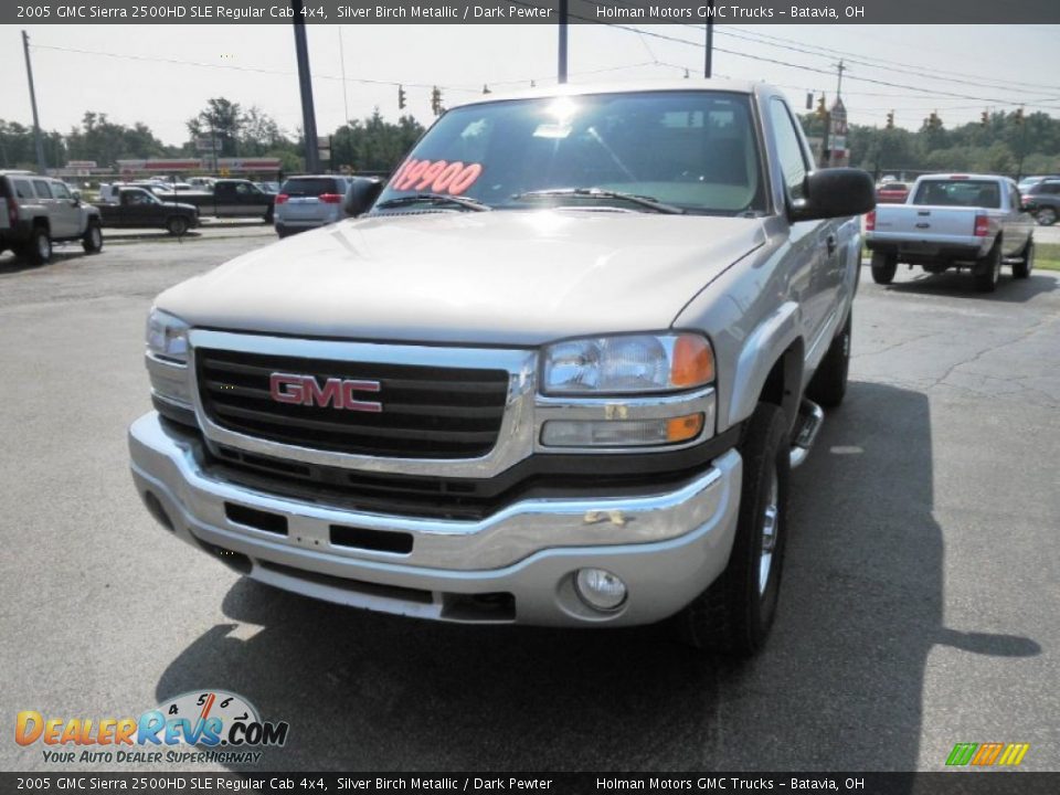 2005 GMC Sierra 2500HD SLE Regular Cab 4x4 Silver Birch Metallic / Dark Pewter Photo #3