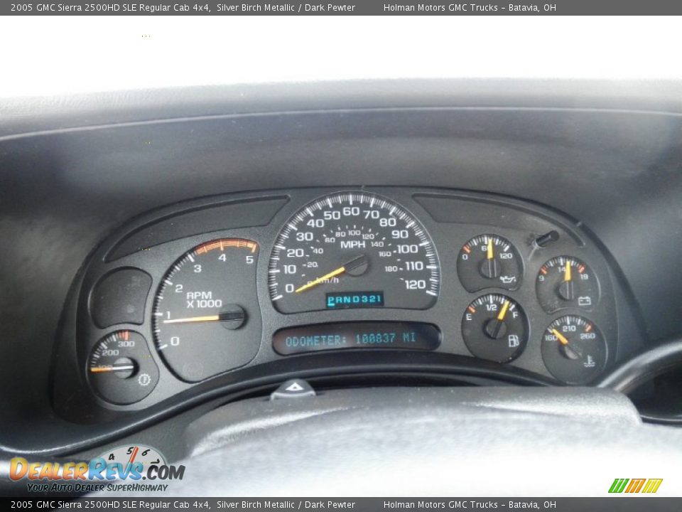 2005 GMC Sierra 2500HD SLE Regular Cab 4x4 Gauges Photo #9