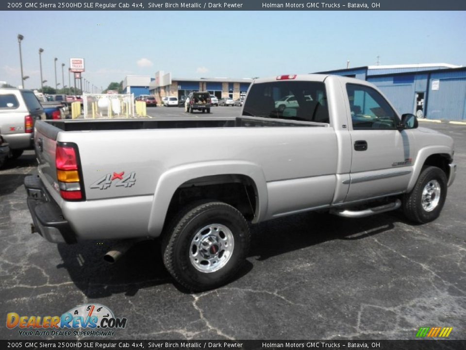 2005 GMC Sierra 2500HD SLE Regular Cab 4x4 Silver Birch Metallic / Dark Pewter Photo #20