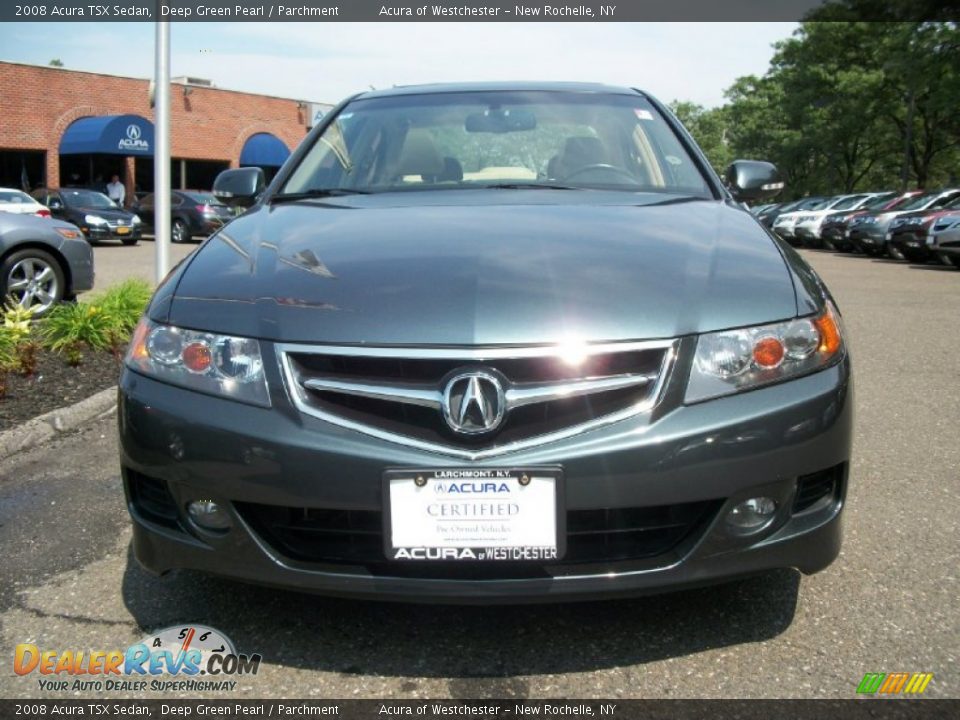 2008 Acura TSX Sedan Deep Green Pearl / Parchment Photo #3