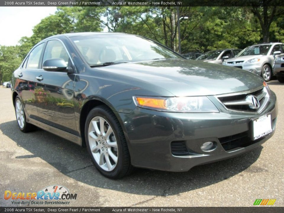 2008 Acura TSX Sedan Deep Green Pearl / Parchment Photo #4