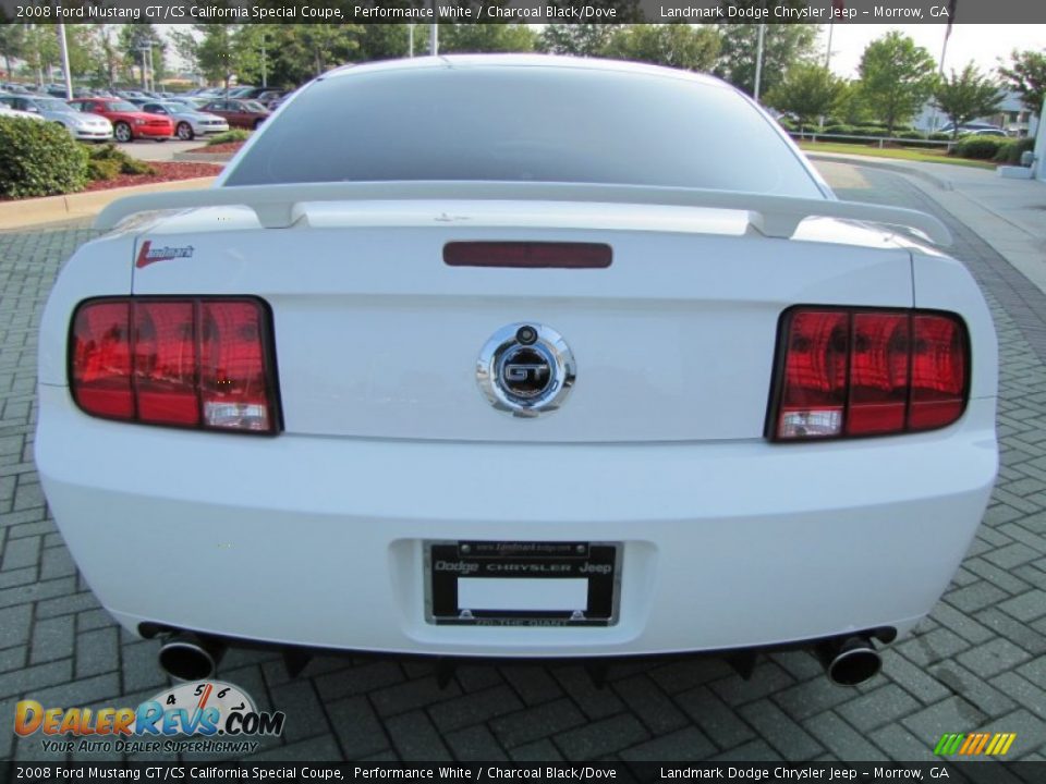 2008 Ford Mustang GT/CS California Special Coupe Performance White / Charcoal Black/Dove Photo #4