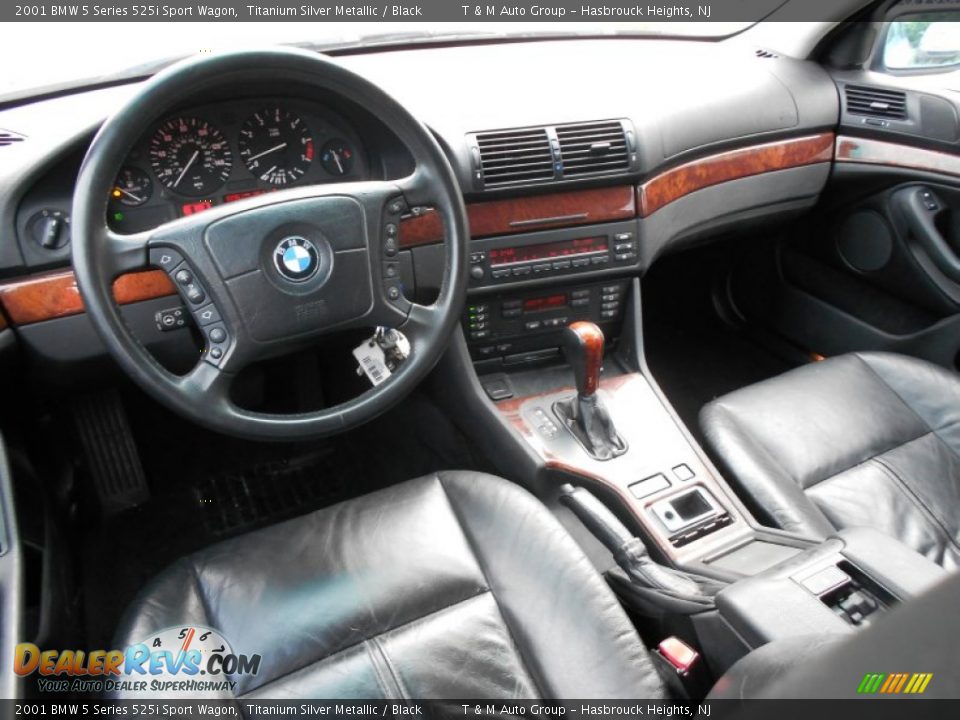 Black Interior 2001 Bmw 5 Series 525i Sport Wagon Photo 5