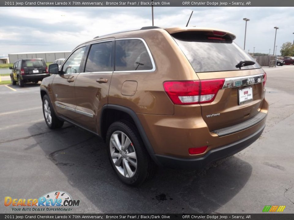 2011 Jeep Grand Cherokee Laredo X 70th Anniversary Bronze Star Pearl / Black/Dark Olive Photo #7
