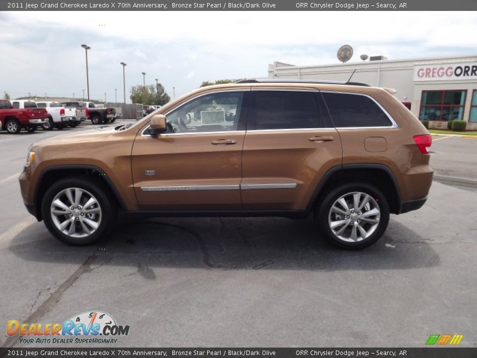 2011 Jeep Grand Cherokee Laredo X 70th Anniversary Bronze Star Pearl / Black/Dark Olive Photo #8