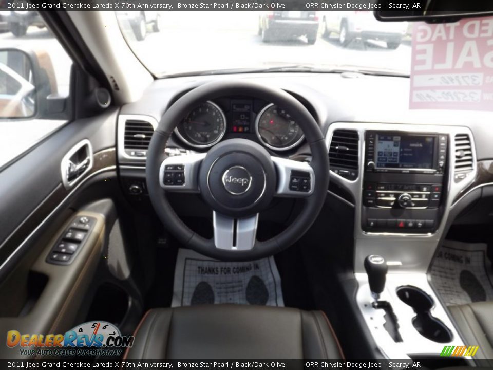 2011 Jeep Grand Cherokee Laredo X 70th Anniversary Bronze Star Pearl / Black/Dark Olive Photo #9