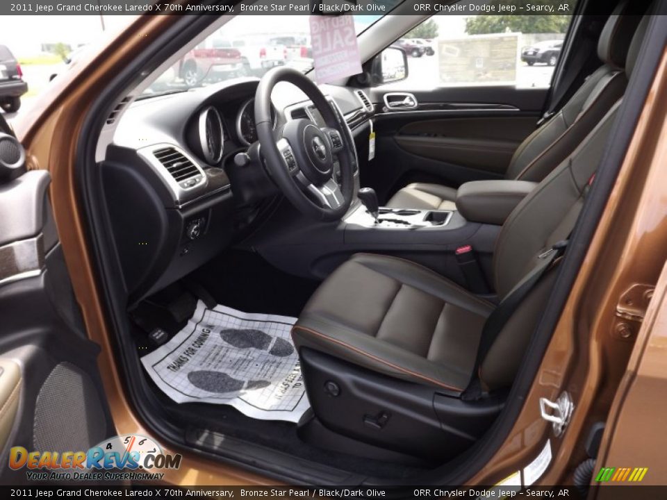 Black/Dark Olive Interior - 2011 Jeep Grand Cherokee Laredo X 70th Anniversary Photo #11