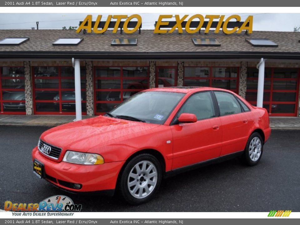 2001 Audi A4 1.8T Sedan Laser Red / Ecru/Onyx Photo #1