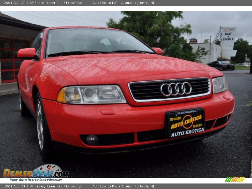 2001 Audi A4 1.8T Sedan Laser Red / Ecru/Onyx Photo #4