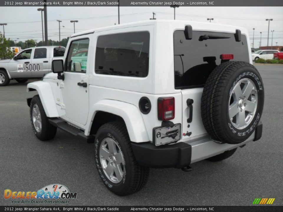 2012 Jeep Wrangler Sahara 4x4 Bright White / Black/Dark Saddle Photo #2