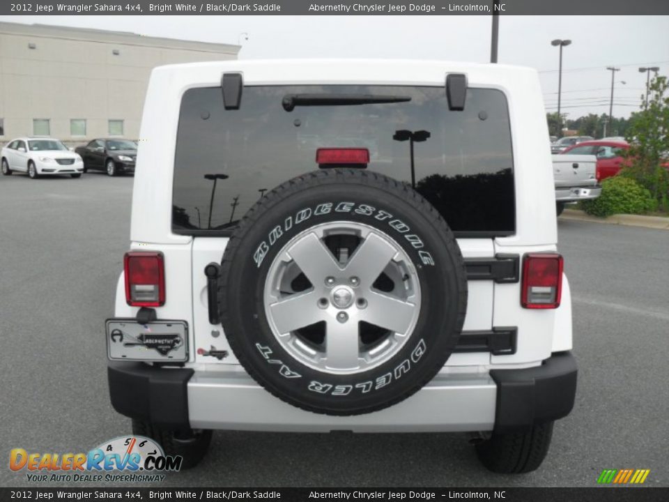 2012 Jeep Wrangler Sahara 4x4 Bright White / Black/Dark Saddle Photo #3