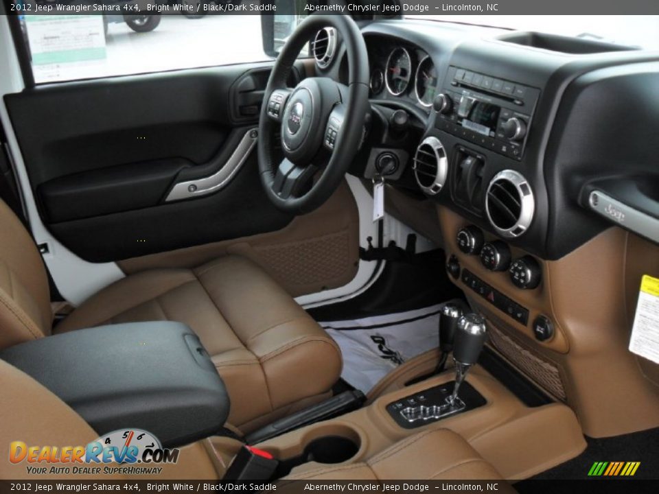 Black/Dark Saddle Interior - 2012 Jeep Wrangler Sahara 4x4 Photo #20