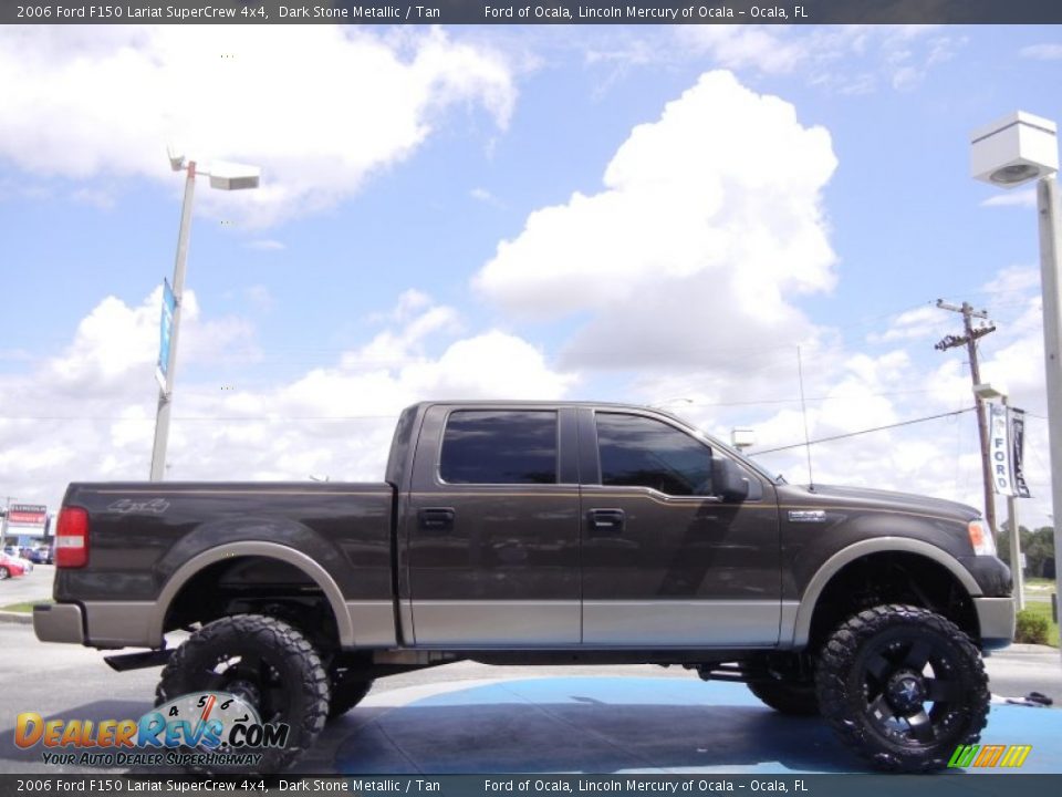 2006 Ford F150 Lariat SuperCrew 4x4 Dark Stone Metallic / Tan Photo #6