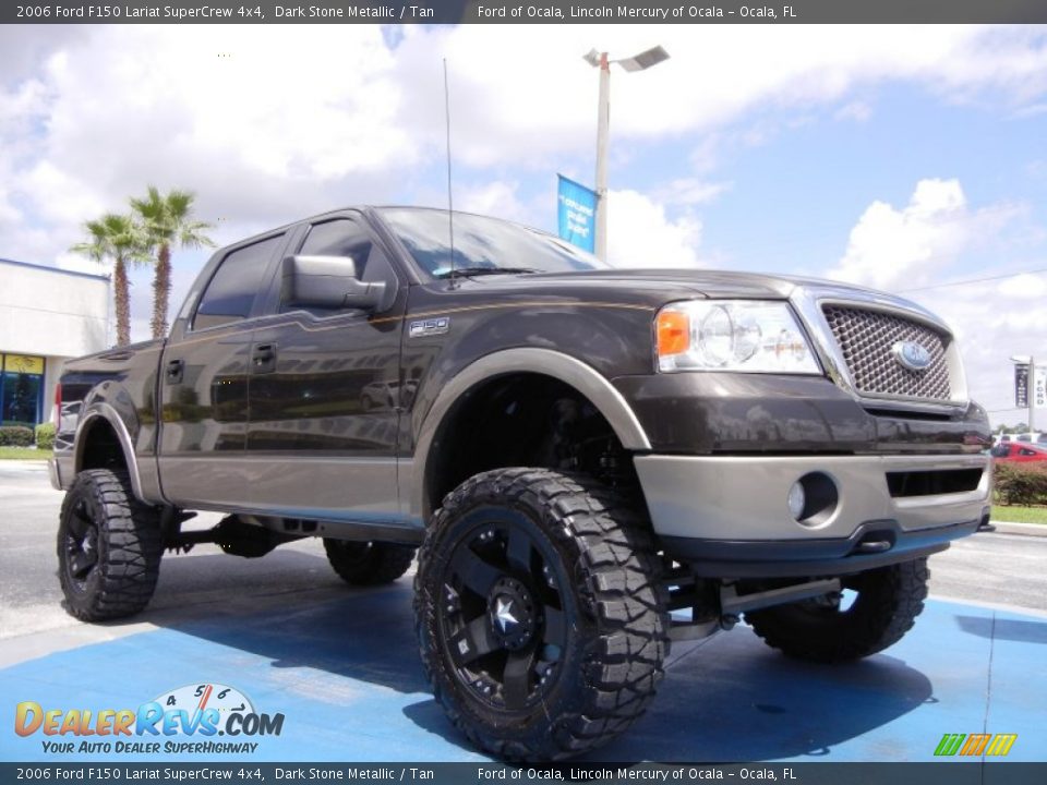 2006 Ford F150 Lariat SuperCrew 4x4 Dark Stone Metallic / Tan Photo #7
