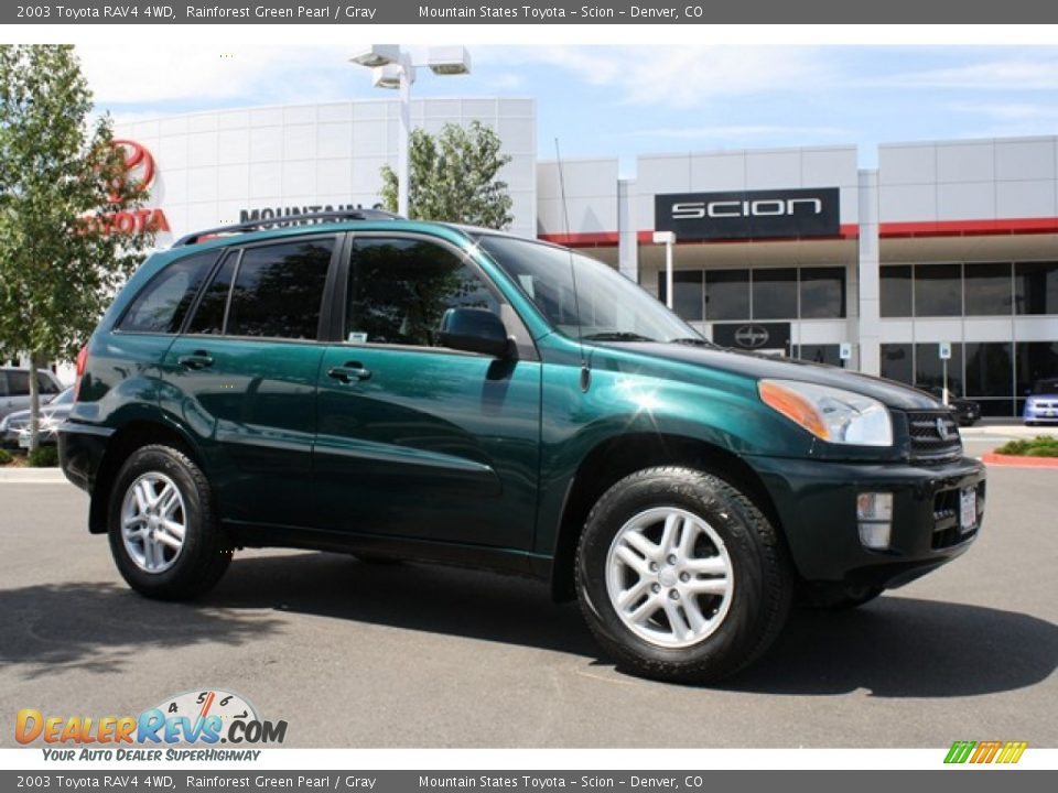 2003 Toyota RAV4 4WD Rainforest Green Pearl / Gray Photo #1