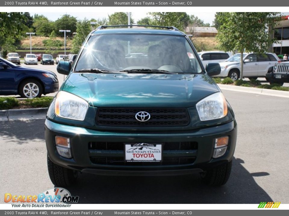 2003 Toyota RAV4 4WD Rainforest Green Pearl / Gray Photo #6