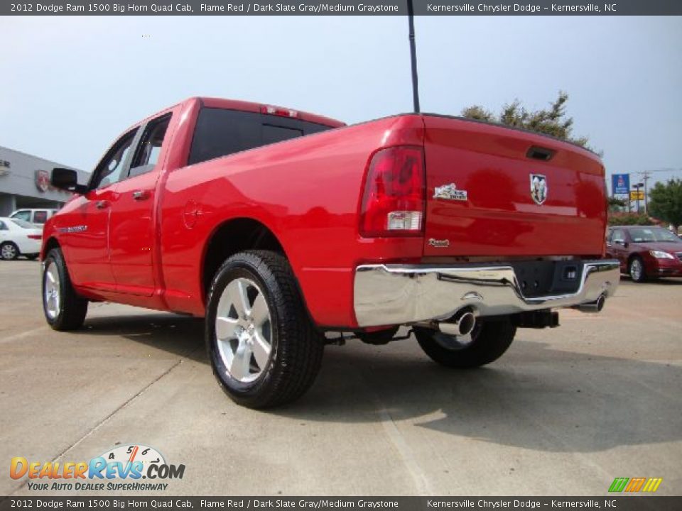 2012 Dodge Ram 1500 Big Horn Quad Cab Flame Red / Dark Slate Gray/Medium Graystone Photo #3