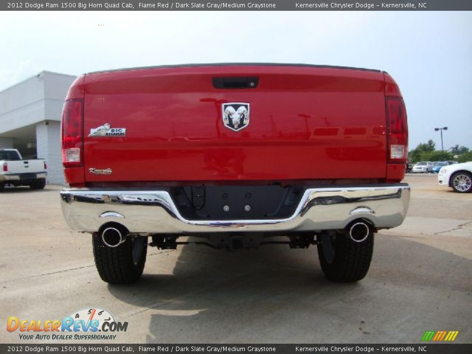 2012 Dodge Ram 1500 Big Horn Quad Cab Flame Red / Dark Slate Gray/Medium Graystone Photo #4