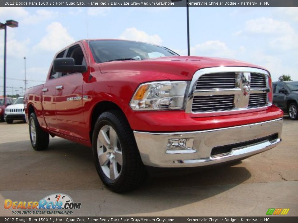 2012 Dodge Ram 1500 Big Horn Quad Cab Flame Red / Dark Slate Gray/Medium Graystone Photo #7