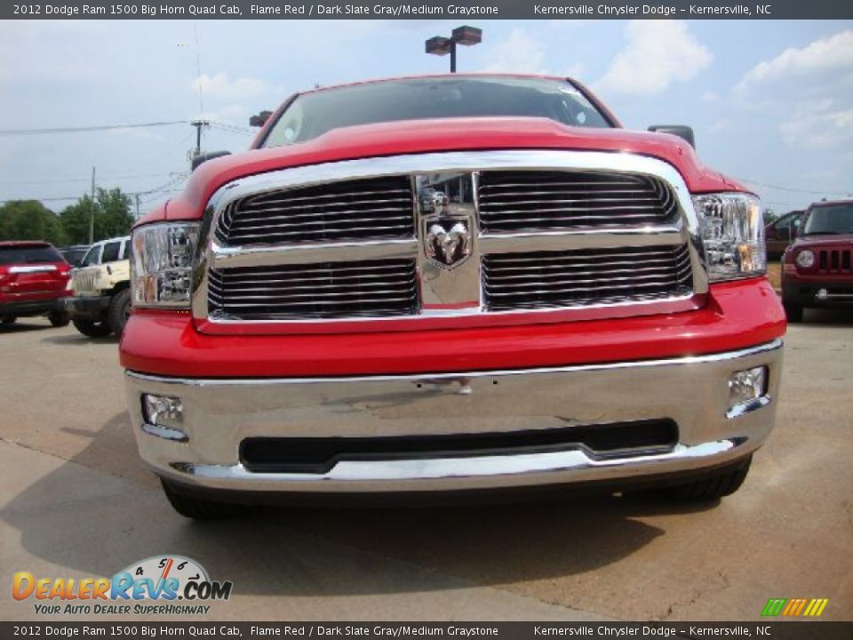 2012 Dodge Ram 1500 Big Horn Quad Cab Flame Red / Dark Slate Gray/Medium Graystone Photo #8