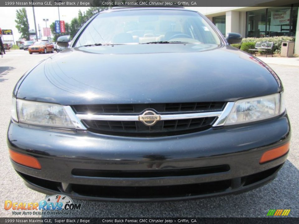 1999 Nissan Maxima GLE Super Black / Beige Photo #2