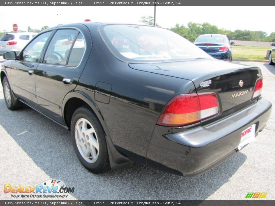 1999 Nissan Maxima GLE Super Black / Beige Photo #5