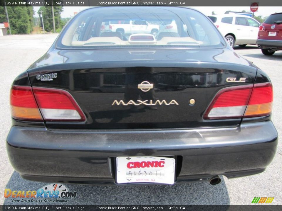 1999 Nissan Maxima GLE Super Black / Beige Photo #6