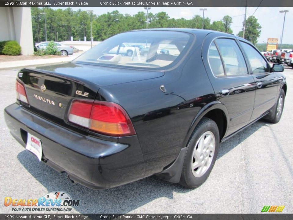 1999 Nissan Maxima GLE Super Black / Beige Photo #7