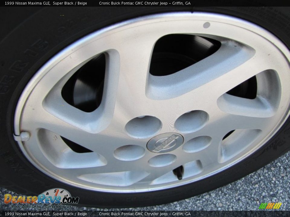 1999 Nissan Maxima GLE Super Black / Beige Photo #9