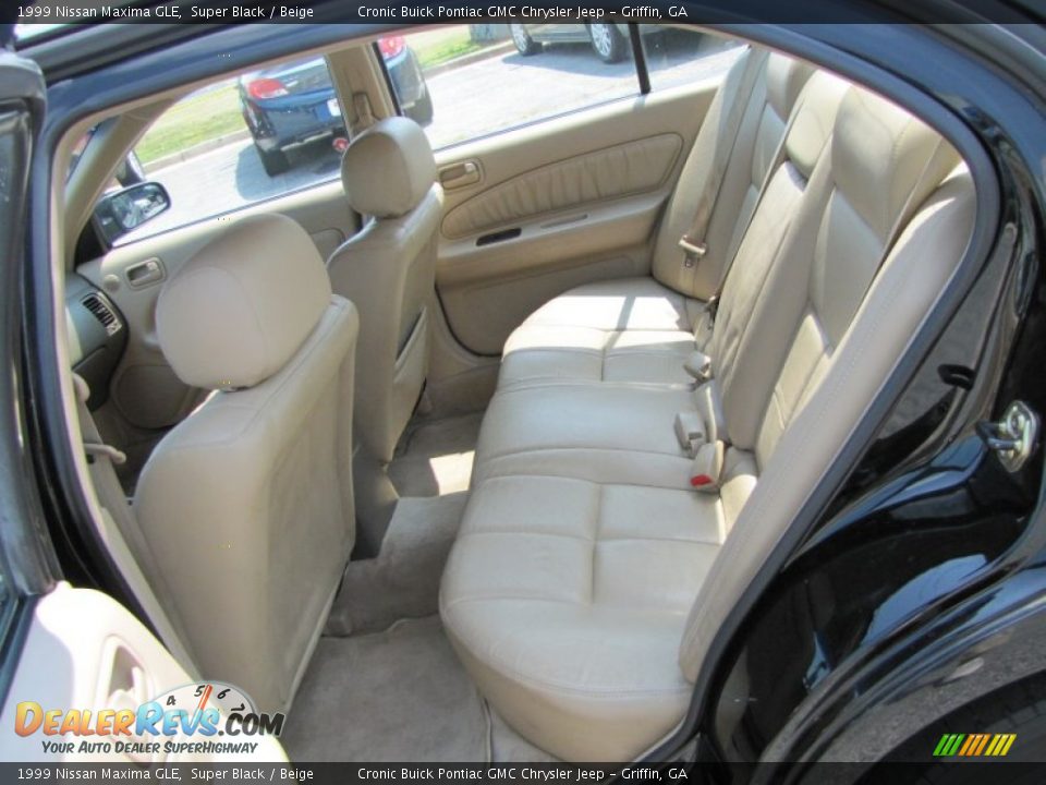 1999 Nissan Maxima GLE Super Black / Beige Photo #12