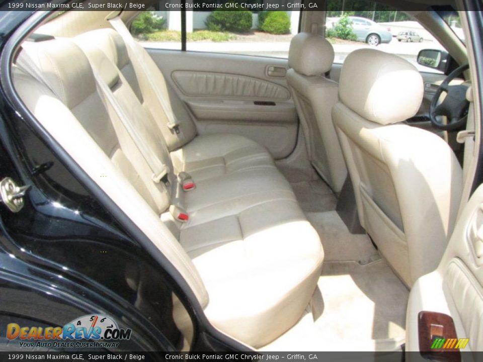 1999 Nissan Maxima GLE Super Black / Beige Photo #13