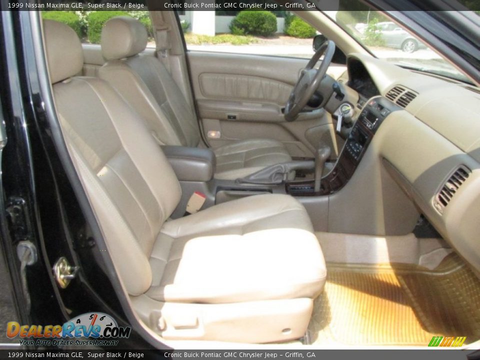 1999 Nissan Maxima GLE Super Black / Beige Photo #14