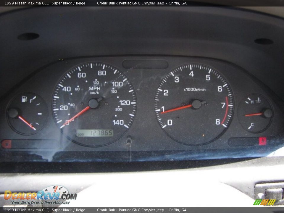 1999 Nissan Maxima GLE Super Black / Beige Photo #20