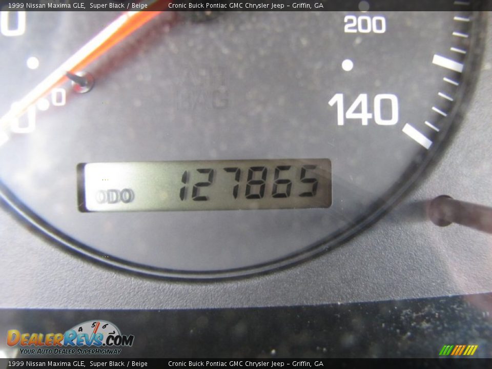 1999 Nissan Maxima GLE Super Black / Beige Photo #22