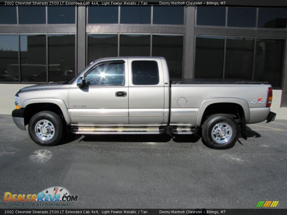 2002 Chevrolet Silverado 2500 LT Extended Cab 4x4 Light Pewter Metallic / Tan Photo #2