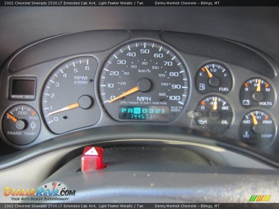 2002 Chevrolet Silverado 2500 LT Extended Cab 4x4 Gauges Photo #5